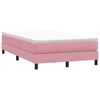 vidaXL Boxspring met matras fluweel roze 120x210 cm