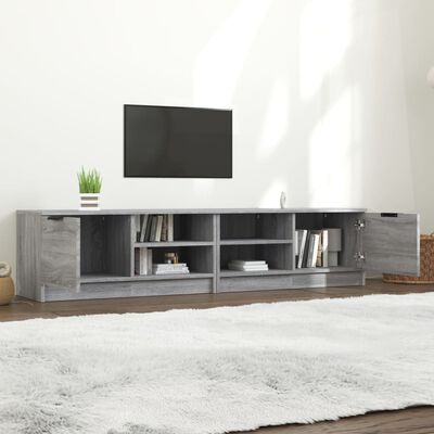 vidaXL Tv-meubelen 2 st 80x35x36,5 cm bewerkt hout grijs sonoma eiken