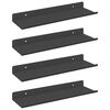vidaXL Drijvende plank 4 pcs Zwart 30 x 9 x 2,5 cm Staal