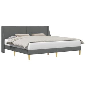 vidaXL Bedframe met hoofdeinde Donkergrijs 180 x 200 cm Stof
