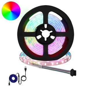 vidaXL LED-strip 2 st Zwart en transparant Koper en kunststof