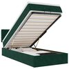 vidaXL Ottoman bed met matras en LED's 100x200 cm fluweel donkergroen