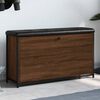 vidaXL Schoenenbankje met klaplade 102x32x56 cm bruin eikenkleur