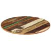 vidaXL Tafelblad rond 15-16 mm 60 cm massief gerecycled hout