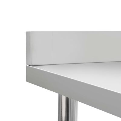 vidaXL Keukenwerktafel met bovenschap 120x60x150 cm roestvrij staal