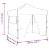 vidaXL Partytent met 4 zijwanden inklapbaar 2x2 m staal crème
