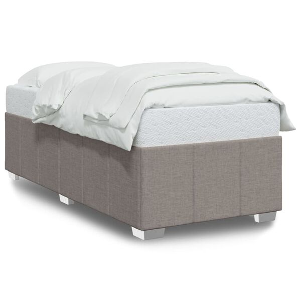 vidaXL Bedframe zonder matras 80x200 cm stof taupe