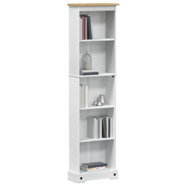 vidaXL Boekenkast Wit 46 x 20 x 170 cm Massief grenenhout