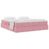 vidaXL Opbergbed met matras met matras Roze 200 x 200 cm Fluweel