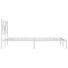 vidaXL Bedframe met hoofdbord metaal wit 120x200 cm