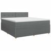 vidaXL Boxspringbed met matras Donkergrijs 140 x 200 cm Stof
