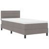 vidaXL Boxspring bed met matras met LED Taupe 80 x 200 cm Stof