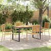 vidaXL Tuin Eetset 5 pcs Beige 140 x 80 x 75 cm poly rattan