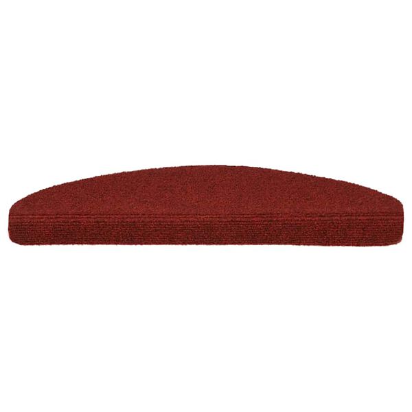 vidaXL Trapmatten Zelfklevend 5 stuks 65x21x4 cm Bordeaux Rood Halfrond Groot