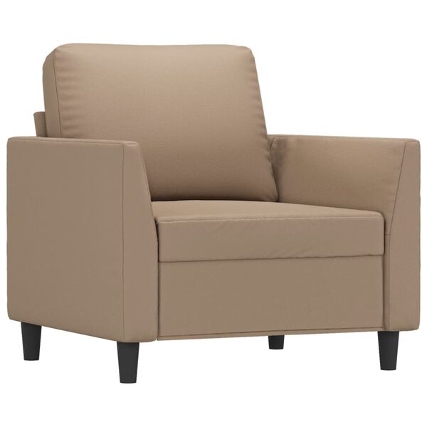 vidaXL Fauteuil 60 cm kunstleer cappuccinokleurig