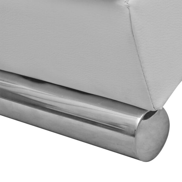 vidaXL Chaise longue kunstleer wit