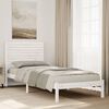 vidaXL Bedframe extra lang zonder matras massief hout wit 90x220 cm