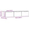 vidaXL Wandkast 102x30x20 cm bewerkt hout artisanaal eikenkleur