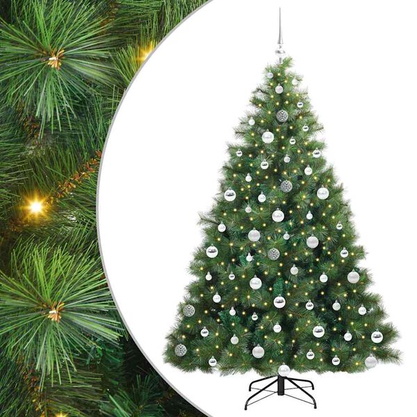 vidaXL Kunstkerstboom met 300 LED met standaard Groen 180 cm PE en PVC