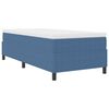 vidaXL Boxspring bed Blauw en Wit 193 x 90 x 60 cm Katoenen stof