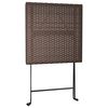 vidaXL 3-delige Bistroset inklapbaar poly rattan bruin