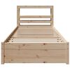 vidaXL Bedframe met hoofdbord massief grenenhout 100x200 cm