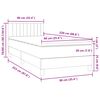 vidaXL Boxspring met matras fluweel donkergroen 90x220 cm