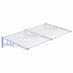 vidaXL Deurluifel 152,5x90 cm polycarbonaat grijs en transparant