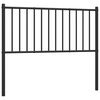 vidaXL Vervangend hoofdbord metaal zwart 100 cm