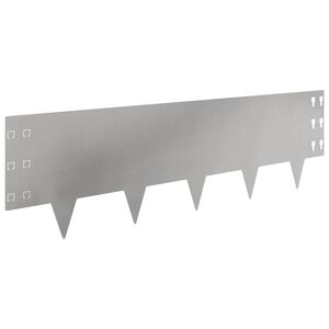 vidaXL Gazonrand 30 st 100 x 30 cm Staal Zilverkleurig