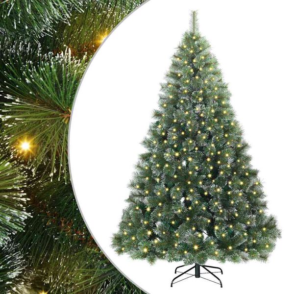 vidaXL Kunstkerstboom met 300 LED met standaard Groen 180 cm PE en PVC