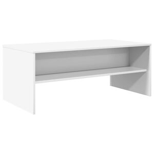 vidaXL Salontafel Wit 100 x 50 x 40 cm Bewerkt hout