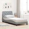 vidaXL Bedframe zonder matras 90x190 cm stof lichtgrijs
