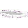 vidaXL Bedframe massief grenenhout wit 90x200 cm