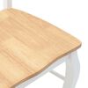 vidaXL Eetkamerstoelen 2 stuks Wit Massief Hout Rubber