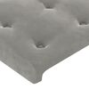 vidaXL Boxspring met matras en LED fluweel lichtgrijs 140x200 cm