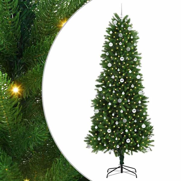 vidaXL Kerstboom met 300 LED met standaard Groen 240 cm PE