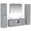 vidaXL Badkamermeubelset 6 pcs Grijs Sonoma Bewerkt hout en glas