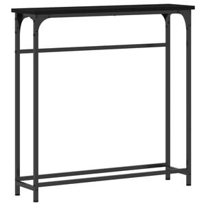 vidaXL Wandtafel Zwart Eiken 75 x 19,5 x 75 cm Bewerkt hout