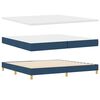 vidaXL Boxspringbed met matras met hoofdeinde Blauw 200 x 200 cm Stof