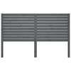 vidaXL Hoofdbord 146x4x100 cm massief grenenhout grijs