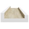 vidaXL Wandschappen 4 st 60x9x3 cm wit en sonoma eikenkleurig