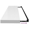 vidaXL Wandschappen zwevend 4 st 120x23,5x3,8 cm MDF hoogglans wit