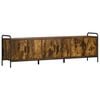 vidaXL Tv-meubel 146 x 33 x 50 cm Gerookt eiken Bewerkt hout