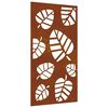 vidaXL Wanddecoratie tuin bladontwerp 105x55 cm cortenstaal