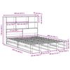 vidaXL Bed met boekenkast zonder matras massief hout wit 140x200 cm