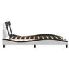 vidaXL Bedframe "Viana" met LED zonder matras wit en zwart 180x200 cm