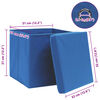 vidaXL Opbergboxen met deksel 4 st 32x32x32 cm stof blauw