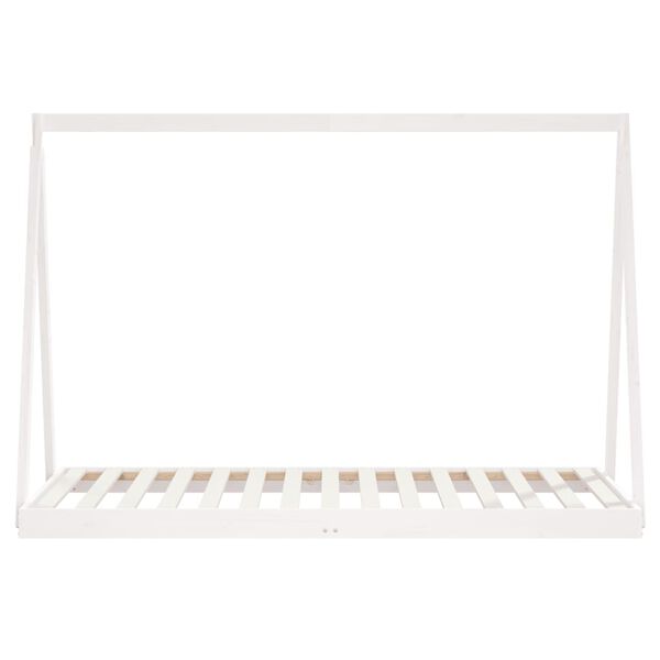 vidaXL Kinderbedframe 90x190 cm massief grenenhout wit