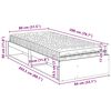 vidaXL Slaapbank met matras 80x200 cm massief grenenhout wit